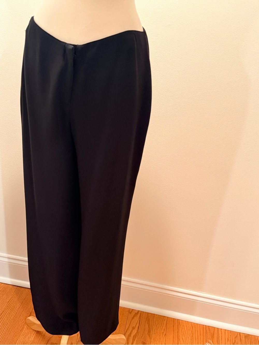 Eileen Fisher Black Straight-Leg Trousers